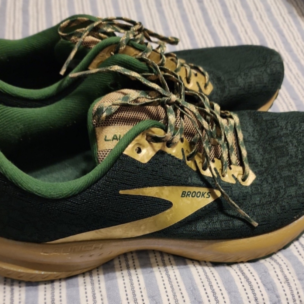 Brooks Women's Green and Gold Running Shoes